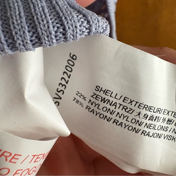 Sovere Blue Intrepid Open Knit Crop Top Revolve Keyhole Crochet NWT Large Sheer - Picture 15 of 16